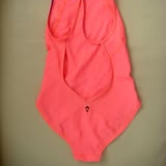 Ivivva Girl by Lululemon 🍋Lane Racer Lap Coral Swimsuit 50+ UV size 10 - Picture 3 of 5